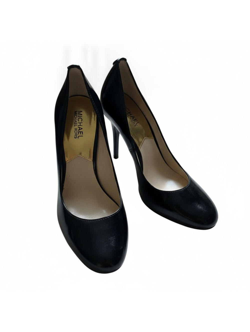 Michael Michael Kors black patent leather heels capsule wardrobe minimalist 8.5